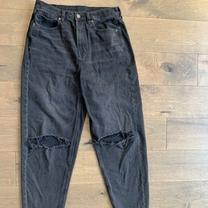 Baggy mom jeans, black